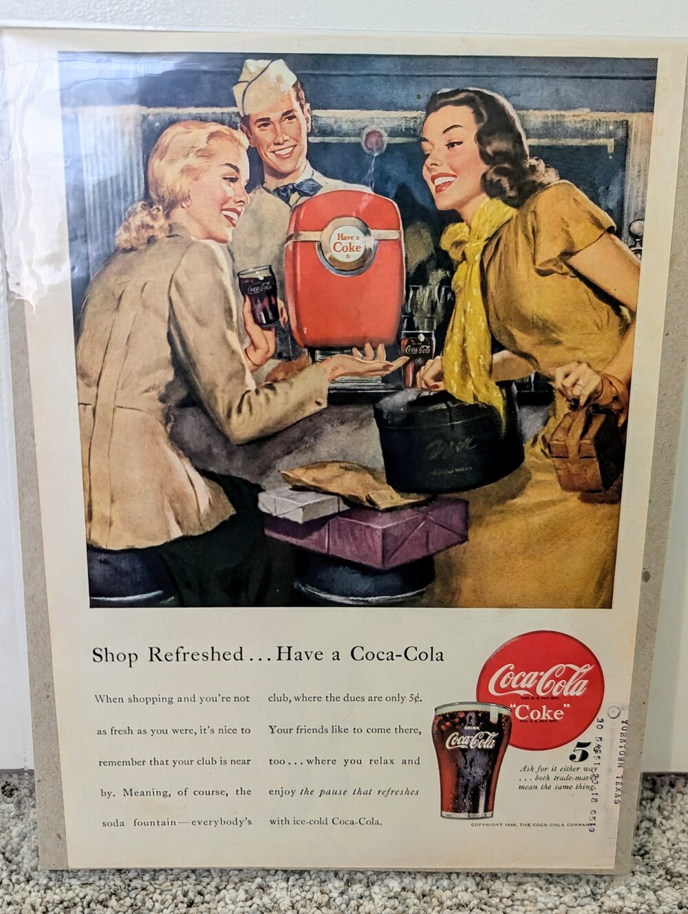 Vintage Coca-Cola & Dewar’s White Label Dual-Sided Original Magazine Print Ad
